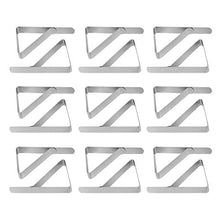 Gesh - Set di 18 clip per tovaglia da picnic, in acciaio, flessibile, per tovaglia, ideale per picnic, tende e matrimoni (argento)