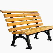 Panca da giardino da esterno Sedile per il tempo libero, panchina in legno massello anticorrosivo con schienale, panchina per veranda da giardino Seduta d'arredo, adatta per parchi, verande
