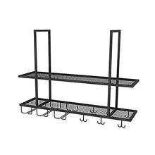Rack da parete Wine Bar | Portabottiglie pensile e portabottiglie pensile | Mensola per soffitto decorativo per bar, ristoranti, cucine | Portabottiglia vino