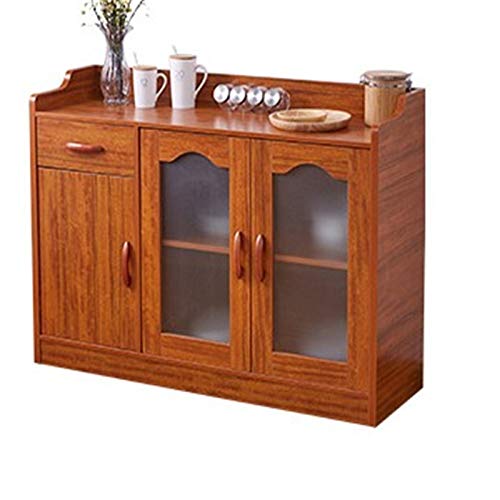 QuRRong Credenza Armadio di stoccaggio Armadio di stoccaggio Armadio da tè Moderno Semplice Soggiorno Cucina per Dinette Soggiorno (Colore : Marrone, Size : 105x40x90cm)