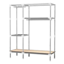 ZKHD Armadio in Tessuto Semplice Grigio Chiaro, Armadio Pieghevole Multifunzionale Aprente, Armadio A Casa Assemblato Armadio,125 * 46 * 170cm