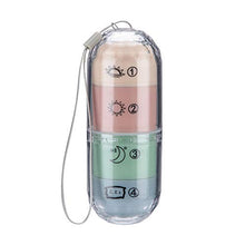 QQDL Pill Box,Portapillole Pill,Pill Organizer,Mattino,Pomeriggio,Sera,Fashion Pill Organizer Pillola da Viaggio Case Medical Pill Box Dispenser per Vitamine Integratori Medicina Box Alta capacità,
