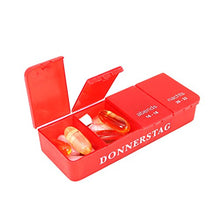 com-four® 2X Dispenser per dose di farmaco 7 Giorni - Scatola per farmaci - Scatola per Pillole - Scatola per compresse - Dose settimanale [Lingua: Tedesco]