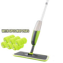 SSAYY Mop Mop Spray Magico Pavimento in Legno con Riutilizzabili Cuscinetti in Microfibra Manico A 360 Gradi Casa Finestre Cucina Mop Spazzatrice Scopa Strumenti Puliti