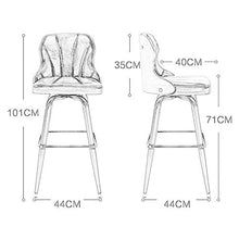 XINGLEI Sgabelli da Bar, Sgabello Alto ad Altezza Fissa, Design Contemporaneo, Sgabello Alto con Seduta ergonomica e Confortevole e Base Robusta, Rotazione a 360 ° (Color : Ivory White)