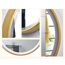 ZCY Specchio per Trucco a LED da Parete Nordico Specchio Rotondo Specchio da Bagno a Parete Specchio da toeletta, Specchio, Decorazione da Bagno, Specchio sospeso
