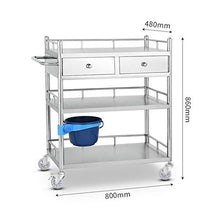 Carrello medico Ispessito dell'Acciaio Inossidabile con i cassetti, Carrello di Cura di Trattamento, Carrello Chirurgico, Veicoli di Cambio dell'attrezzatura dello Strumento del Veicolo del Tatuaggi