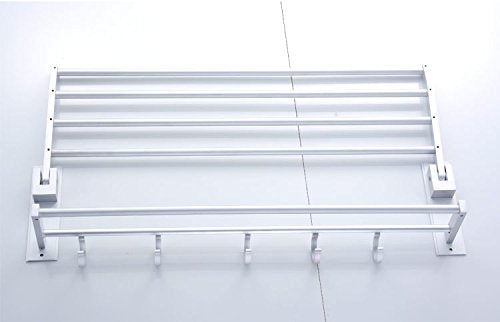 MBYW portasciugamani Moderno Portasciugamani da Terra in Alluminio portasciugamani da Bagno portasciugamani Doppio Strato in Alluminio portasalviette di Lunghezza Totale di Circa 60cm