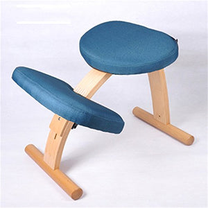 XiuXiu - Sgabello per studio di postura, correzione della postura per bambini, in legno massiccio massiccio, per la casa e il computer di prevenzione delle campanelle (colore: B)