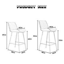 SHIJING Sgabelli da Bar in Ferro Dorato, Altezza del bancone, Sedia Imbottita con Schienale Medio per sedute ergonomiche, Sgabello da Bar Moderno, Cucina, Colazione, sedie da Pranzo, 1 Pezzo