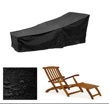 GLCS GLAUCUS Copertura per Chaise Longue Sedia Sdraio Tessuto Tutte Le Stagioni Impermeabile 210D Oxford per Lettini Prendisole Nero