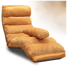 MeiMei Sedia a Sdraio Pieghevole per Il Tempo Libero della Sedia del Balcone del Letto del sofà di Stile Giapponese della Sedia della Baia Singola (Color : Orange)