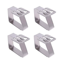 Sconosciuto Clip Fissa, 4 Pezzi da tavola in Acciaio Inox tovaglia tovaglia Morsetto Clip Supporto per Feste Matrimonio Forniture Strumenti da Picnic