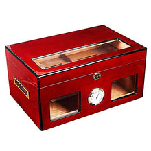 Caishuirong Cigar Box di stoccaggio Vano Piano di Vernice Legno di Cedro Visibile Cigar Humidor Cigar Box Legno di Cedro Cigar Box Perfetto da Usare in Ufficio e Camera da Letto