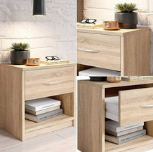 AVANTI TRENDSTORE - Pepe - Comodino con cassetto e scompartimento aperto, disponibile in diversi colori, dimensioni LAP: 39x41x28 cm (Marrone)