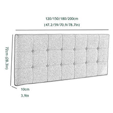 Capezzale Cuscino，Cuscini Testiera Letto Testiere della Testata Letto Grande Indietro Custodia Morbida Biancheria (Color : B noboard, Size : 120CM)