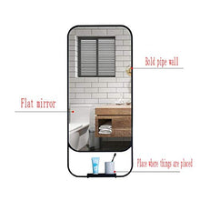Bathroom mirror JWZQ Specchio a Parete per Bagno,Specchio Cosmetico,Specchio a Parete Rettangolare in Vetro per Parete per Arredamento Bagno