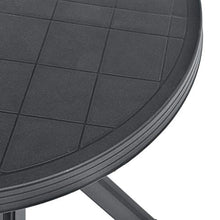 Qnotici Tavolo da Giardino in Materiale plastico Stile Moderno, Tavolo da Giardino per Il Tempo Libero all'aperto, Tavolo da Giardino per riunioni di Famiglia 70 x 72 cm  Antracite