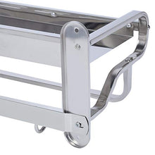 Cocoarm Porta Asciugamani da Parete in Acciaio Inossidabile da 60 cm Porta Asciugamani da Bagno o da Cucina Porta Asciugamani Mensola da Bagno con 5 Ganci 58x23x19 cm