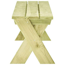BIGTO Panca da giardino 170 cm in legno di pino impregnato, 170 x 36 x 44 cm (L x P x A)