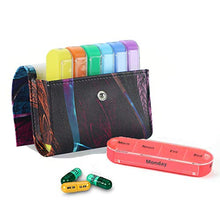 QQDL - Portapillole, portapillole, da viaggio per 7 giorni, con 4 scomparti, organizer portatile per pillole, scomparto per pillole e medicinali, per uso quotidiano e in viaggio