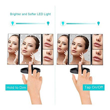 Specchio per Il Trucco Trucco Schermo Specchi Specchio da Toilette Tocco 22 1X LED Light / 2X / 3X 3 Utensili for La Piegatura di Trucco