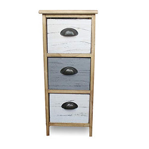 IlGruppone Mobiletto Multiuso per Bagno, Camera da Letto e Ingresso Misura 29x35x66 cm con 3 cassetti MOD Cisco