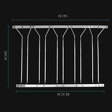 Negozio Hanks' Supporto di Vetro di Vino, Cinque File di Acciaio Steelglass Holde, Dimensione: 34 * 49 * 54 Centimetri