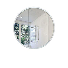 LULUTING Specchio Trucco Bagno Specchio Telaio in Alluminio Specchio da Toilette Wall Hanging Specchio Specchio Rotondo Specchio Decorativo 50 × 50 Centimetri