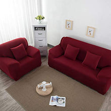 Cafopgrill Copridivano all-Inclusive 1 2 3 4 Coprivaso Seater Divano Lavabile, antiacaro e Antirughe Vino Rosso Rimovibile(1 Seater £º90-140cm)