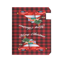 Natale Natale camion regalo rosso plaid cassetta postale copre magnetico grande postale casella avvolge giardino cortile casa decorazione dimensioni oversize 64,8 cm x 53,3 cm