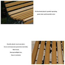 Panchina da giardino per esterni, sedia da cortile, poltrona da giardino, 2-3 posti, panca in legno di plastica, sedia da portico resistente agli agenti atmosferici, sedile con struttura in ghisa pe