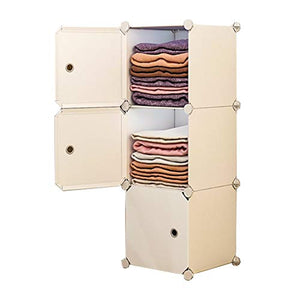 Locker Noleggio Home Camera Armadio Armadio Rimovibili Organizer Armadio di Immagazzinaggio di Vestiti di Plastica Scaffalature Dormitorio 34X32X96CM MUMUJIN (Color : White)