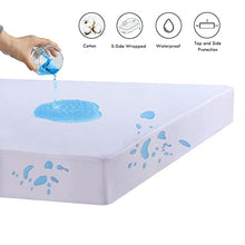 Amazon Brand - Umi Coprimaterasso impermeabile a cinque lati,Traspirante, Anallergico,Cotone - 180x200cm