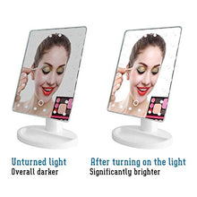 Yuyanshop - Specchio cosmetico con schermo touch a 20 LED, con ricarica USB, specchio cosmetico con illuminazione, per casa, dormitorio e ufficio