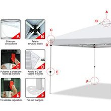 Hikole Gazebo 3x3 Pieghevole Gazebo Esterno Impermeabile Tenda da Gazebo Giardino con 4 Pareti Laterali e 4 Borsa per Contrappeso