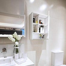 IPRE Armadietti di Medicina per Il Bagno sopra la Toilette, Impermeabile cosmetico Appendere Armadio a Parete deposito Senza punzonatura Bianco Bagno Muro Montato