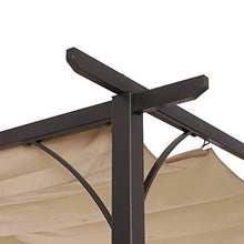 Outsunny Gazebo Pergola Gazebo pergola da Giardino con Coulisse Gazebo Pergola da Giardino per Esterno in Poliestere Struttura in Acciaio, Bianco, 350 x 350 x 230 cm