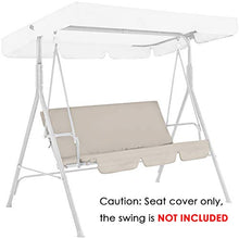 DERCLIVE - Coprisedile per dondolo da giardino a 3 posti, impermeabile, 150 x 110 x 10 cm