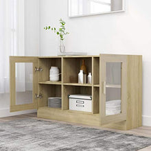 vidaXL Armadietto con Vetrina Rovere Sonoma 120x30,5x70 cm Truciolato