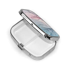 Scatola quadrata per pillole medicinali Calming Pastel Flow BlushGrey e blu Fashion Organizer per pillole da viaggio Dispenser per vitamine integratori