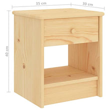 vidaXL Comodini 2 pz Legno Chiaro 35x30x40 cm in Pino Massello