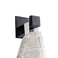 Melairy Bagno Portasciugamani Da Parete 304 SUS Acciaio Inossidabile con Montaggio a Muro, Design Moderno, Quadrato - Nero