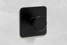 Ambrosya - Portasciugamani Autoadesivo in Acciaio Inossidabile in Nero - Gancio Bagno Staffa Asciugamano Adesivo (Acciaio Inossidabile (Nero), 4 x 1)