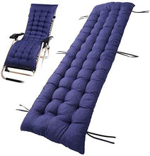 Goodquan Cuscino per sedia a sdraio in morbido cotone per esterni, schienale alto, comodo cuscino per schienale, antiscivolo, lavabile, facile da pulire (blu, 53 x 155 cm)