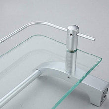 GDFEH Scaffale per Doccia Scaffale per Sdraio Posaggio in Vetro Bagno Bagno Scaffale per Doccia da Bagno Bagno da Bagno Scaffale da Bagno con portasciugamani, Spazio in Alluminio Argento 23.7x5.9inch
