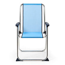 Solenny 50001072725267 50001072725267 - Sedia da spiaggia pieghevole con schienale alto, blu
