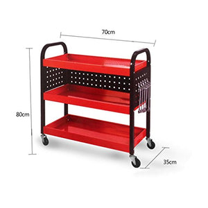 WangQ Carrello - Carrello portautensili Mobile Strumento di Riparazione portautensili Carrello Multiuso Componenti Carrello a 3 Strati carrellino Cucina (Size : 70 * 35 * 80cm)