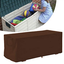 Nimoa Copertura per Scatola di immagazzinaggio per Esterni: Copertura per Scatola da Esterno UV Impermeabile Antipioggia per Esterni 123 * 62 * 55 cm per Giardino Cortile(Marrone)