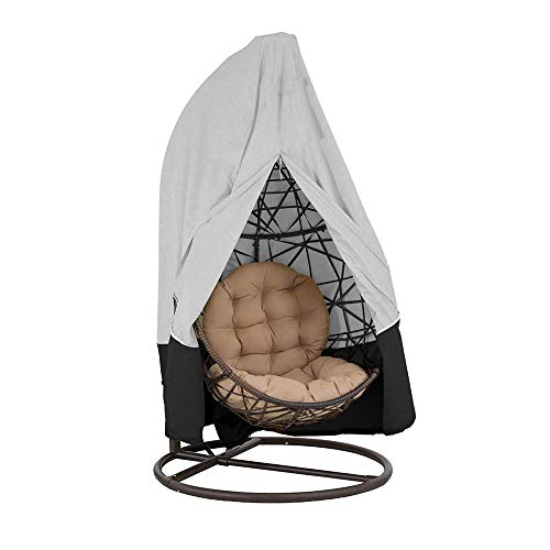 PETEMOO Copertura della Sedia Dondolo, Rattan da Giardino Wicker Coperture Mobili Impermeabili per Sedie Sospese Antipolvere Protettiva Copertina
